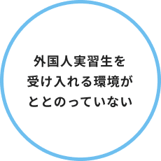 外国人実習生を受け入れる環境がととのっていない